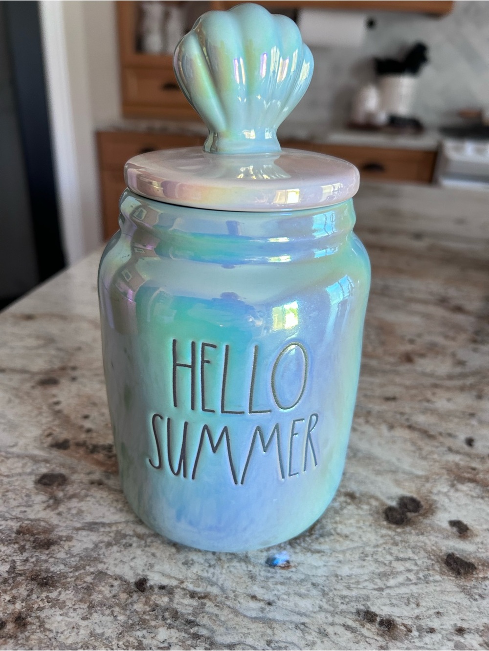 Rae Dunn Iridescent Pastel 'Hello Summer' Canister